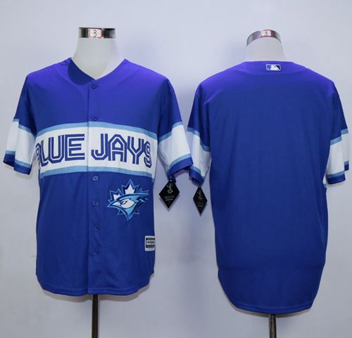 Blue Jays Blank Blue Exclusive New Cool Base Stitched MLB Jersey - Click Image to Close